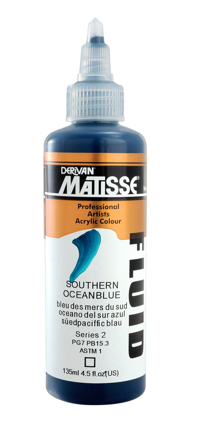 MATISSE FLUID ACRYLIC 135 ML SR 2 SOUTHERN OCEAN BLUE 1MFU35SOBL