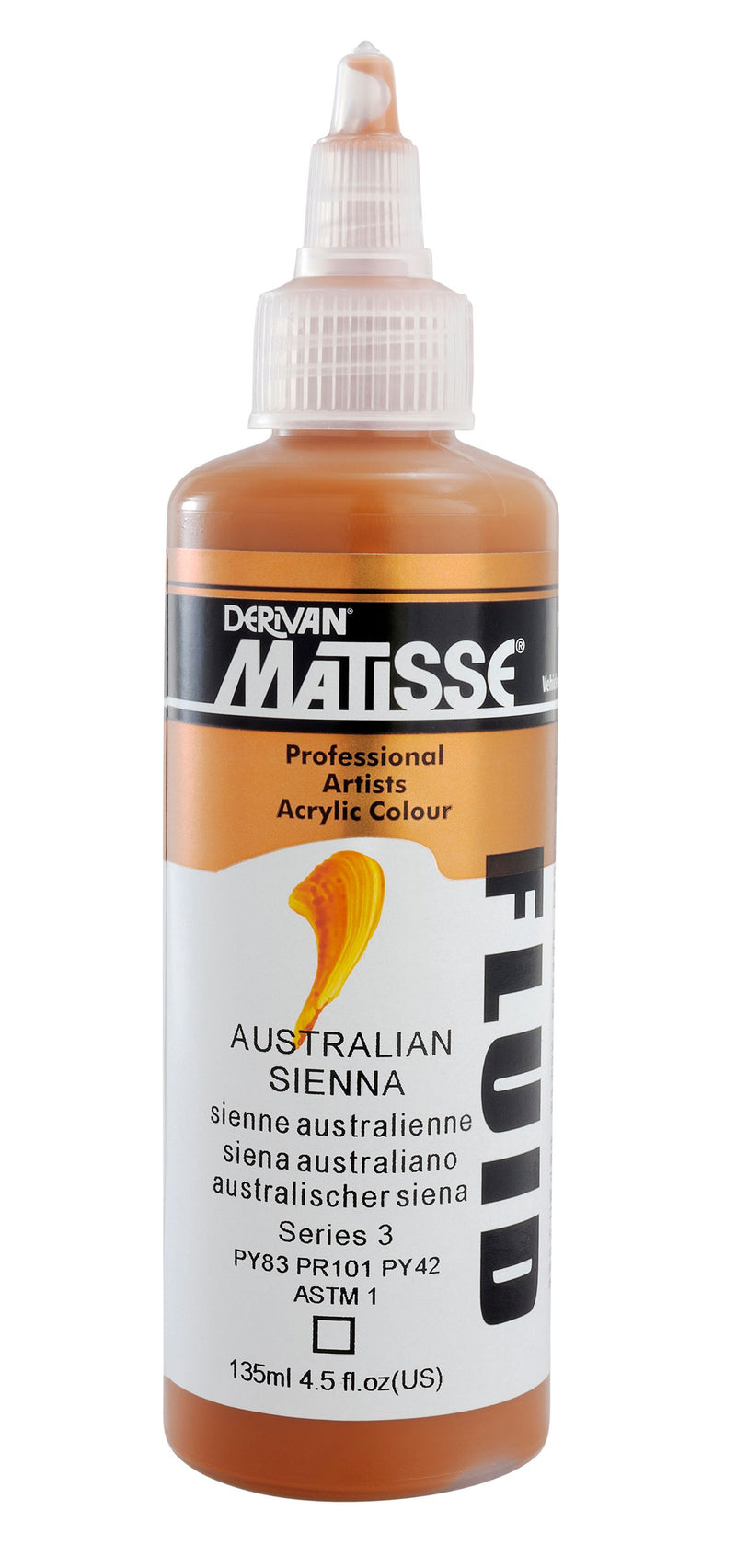 MATISSE FLUID ACRYLIC 135 ML SR 3 AUSTRALIAN SIENNA 1MFU35AS