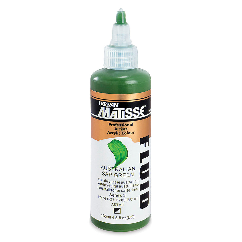 MATISSE FLUID ACRYLIC 135 ML SR 3 AUSTRALIAN SAP GREEN 1MFU35ASG