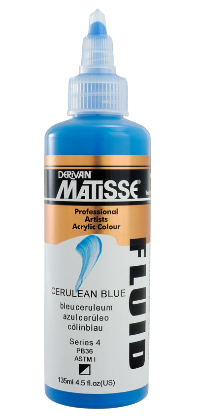 MATISSE FLUID ACRYLIC 135 ML SR 4 CERULEAN BLUE 1MFU35CEB