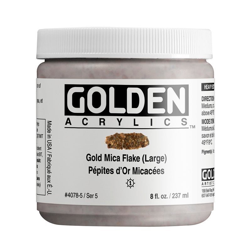 GOLDEN ACRYLIC MEDIUM 236 ML MICA FLAKE LARGE (004078-5)