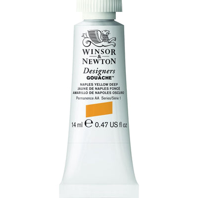 WINSOR & NEWTON DESIGNERS GOUACHE COLOUR 14 ML SR 1 NAPLES YELLOW DEEP (605425)