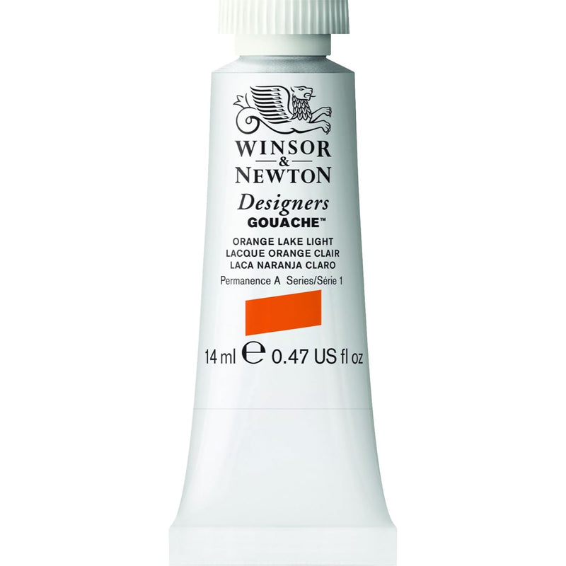 WINSOR & NEWTON DESIGNERS GOUACHE COLOUR 14 ML SR 1 ORANGE LAKE LIGHT (605453)