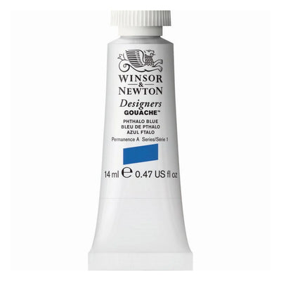 WINSOR & NEWTON DESIGNERS GOUACHE COLOUR 14 ML SR 1 PHTHALO BLUE (605514)