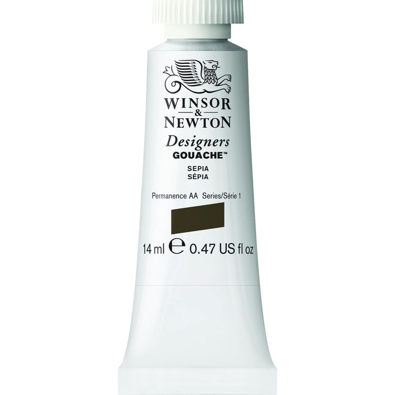 WINSOR & NEWTON DESIGNERS GOUACHE COLOUR 14 ML SR 1 SEPIA (605609)