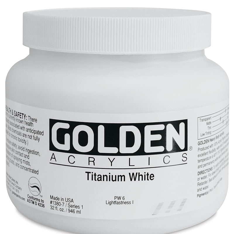 GOLDEN HEAVY BODY ACRYLIC 946 ML SR 1 TITANIUM WHITE 1380-7 (1380-7)
