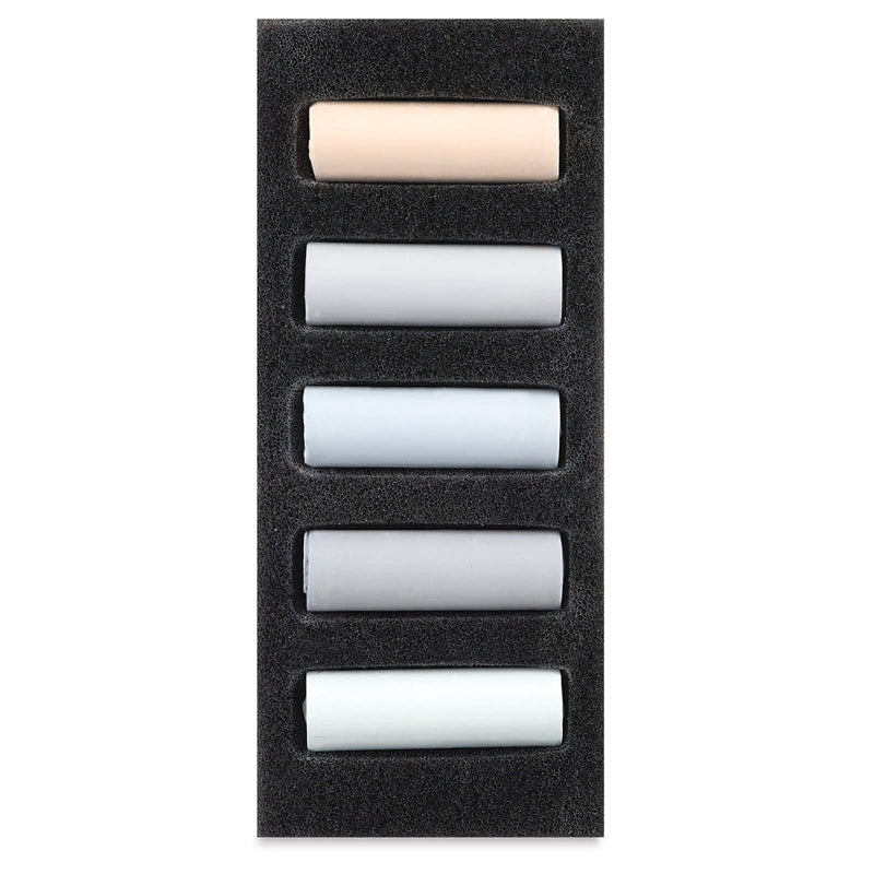 REMBRANDT SOFT PASTEL HALF STICK SET OF 5 LIGHT GREYS (31820531)