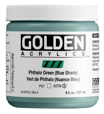 GOLDEN HEAVY BODY ACRYLIC COLOUR 237 ML SR 4 PHTHALO GREEN BLUE SHADE (0001270-5)