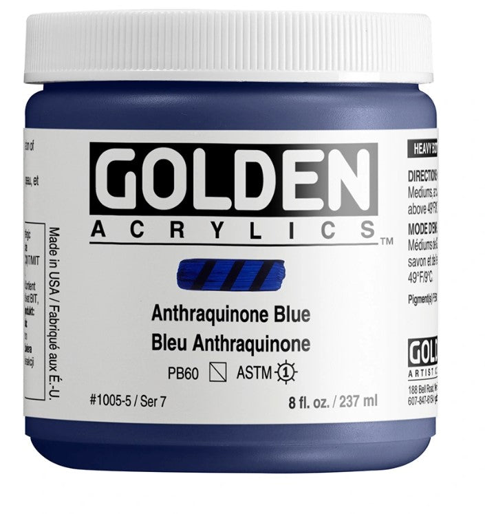 GOLDEN HEAVY BODY ACRYLIC COLOUR 237 ML SR 7 ANTHRAQUINONE BLUE (0001005-5)