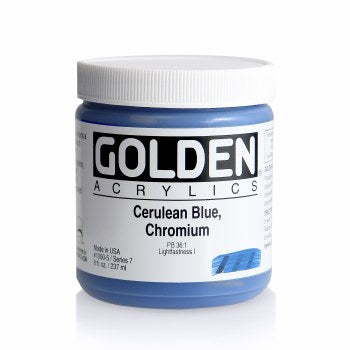GOLDEN HEAVY BODY ACRYLIC COLOUR 237 ML SR 7 CERULEAN BLUE CHROMIUM (0001050-5)