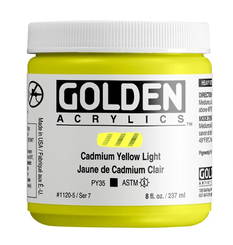 GOLDEN HEAVY BODY ACRYLIC COLOUR 237 ML SR 7 C.P. CADMIUM YELLOW LIGHT (0001120-5)