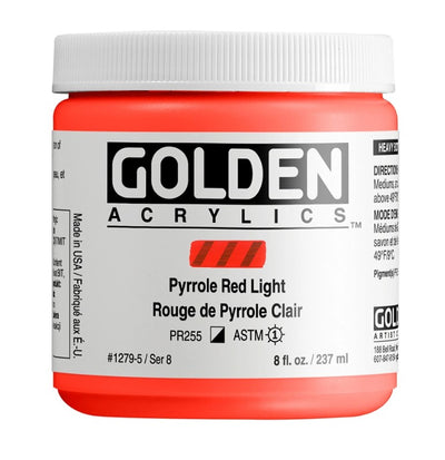 GOLDEN HEAVY BODY ACRYLIC COLOUR 237 ML SR 8 PYRROLE RED LIGHT (0001279-5)