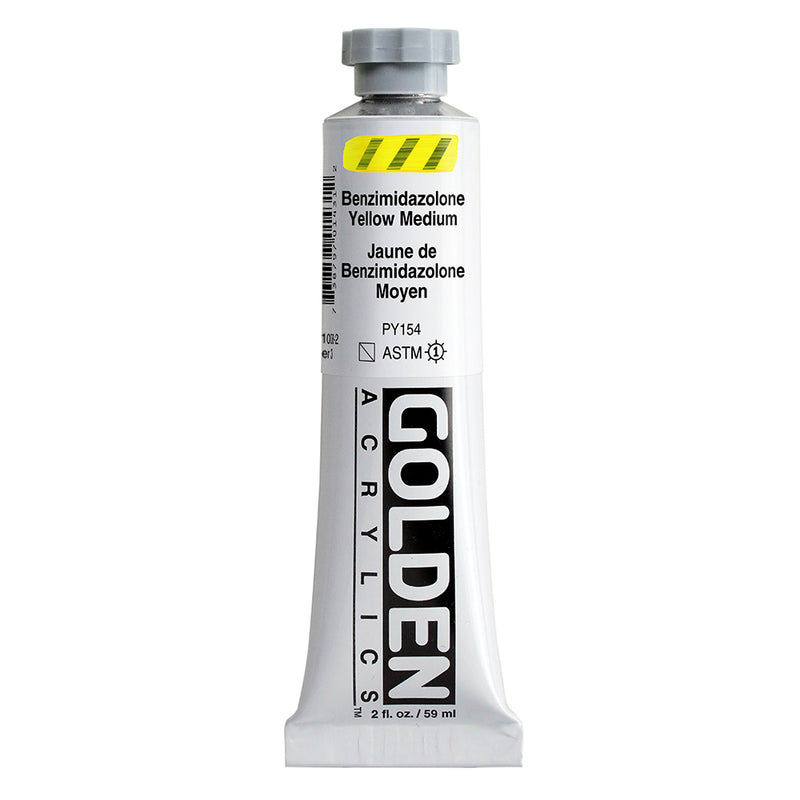 GOLDEN HEAVY BODY ACRYLIC COLOUR 59 ML SR 3 BENZIMIDAZOLONE YELLOW MEDIUM (0001008-2)