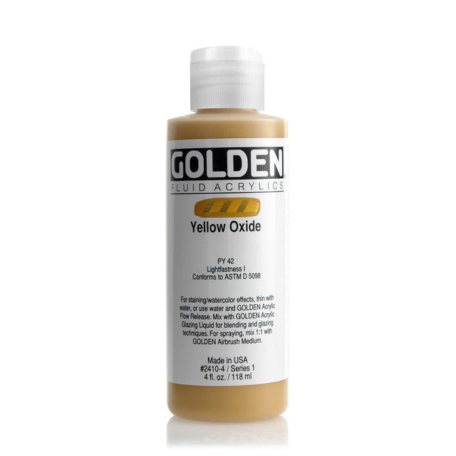 GOLDEN FLUID ACRYLIC COLOUR 118 ML SR 1 YELLOW OXIDE (0002410-4)