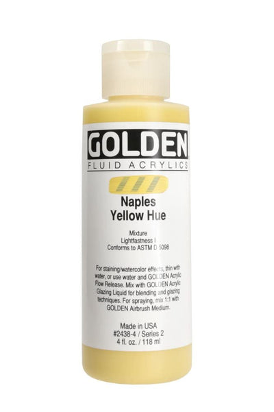 GOLDEN FLUID ACRYLIC COLOUR 118 ML SR 2 HIST. NAPLES YELLOW HUE (0002438-4)