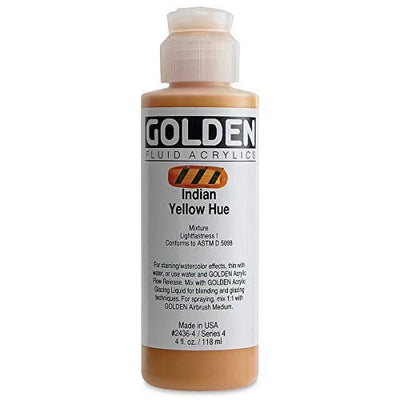 GOLDEN FLUID ACRYLIC COLOUR 118 ML SR 4 HIST INDIAN YELLOW HUE (0002436-4)