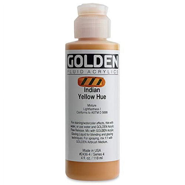 GOLDEN FLUID ACRYLIC COLOUR 118 ML SR 4 HIST INDIAN YELLOW HUE (0002436-4)