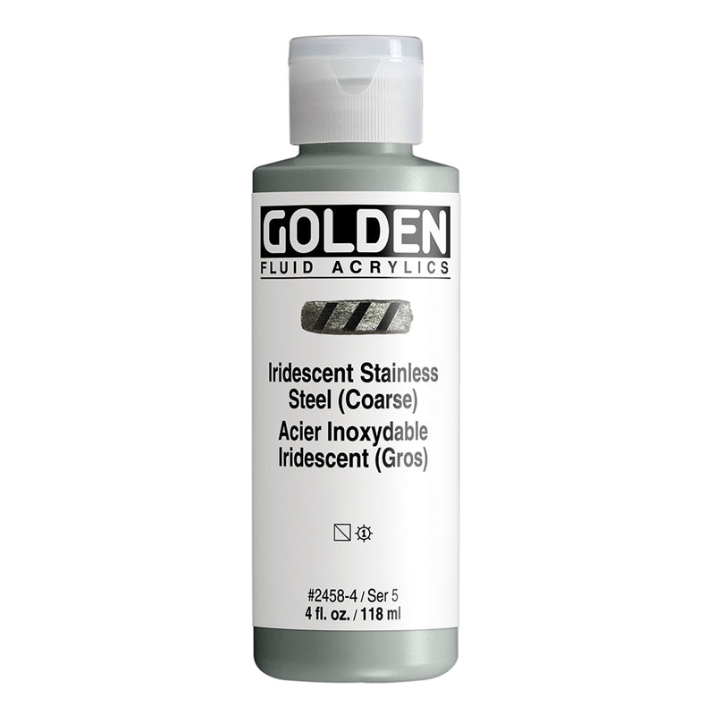 GOLDEN FLUID ACRYLIC COLOUR 118 ML SR 5 IRIDESCENT STAINLESS STEEL (0002458-4)