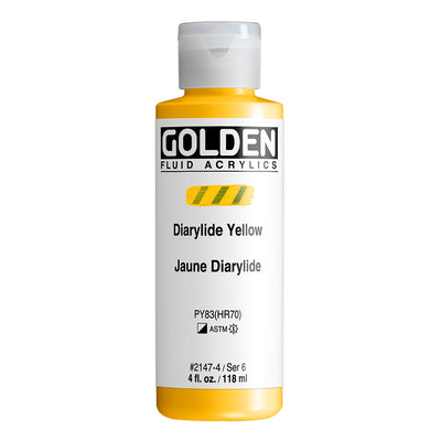 GOLDEN FLUID ACRYLIC COLOUR 118 ML SR 6 DIARYLIDE YELLOW (0002147-4)