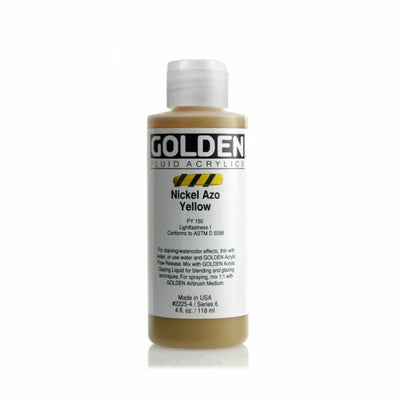 GOLDEN FLUID ACRYLIC COLOUR 118 ML SR 6 NICKEL AZO YELLOW (0002225-4)