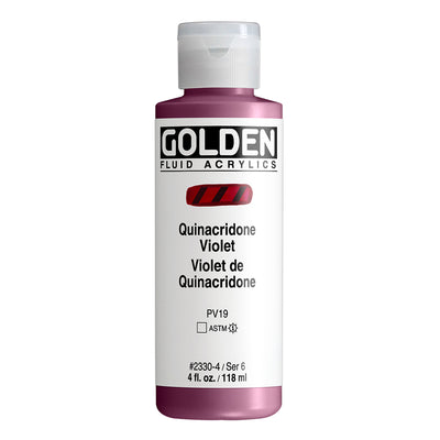 GOLDEN FLUID ACRYLIC COLOUR 118 ML SR 6 QUIN VIOLET (0002330-4)