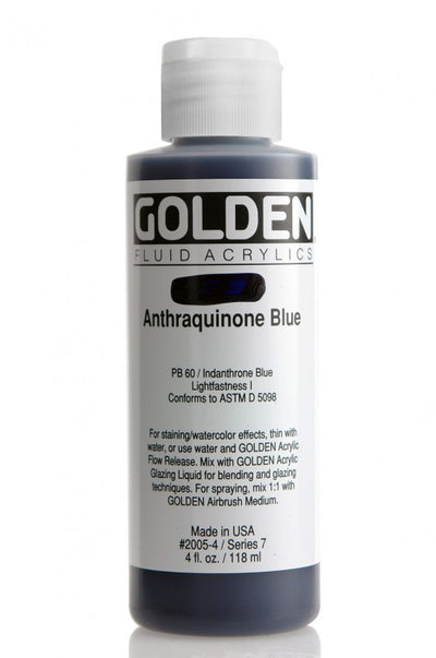 GOLDEN FLUID ACRYLIC COLOUR 118 ML SR 7 ANTHRAQUINONE BLUE (0002005-4)