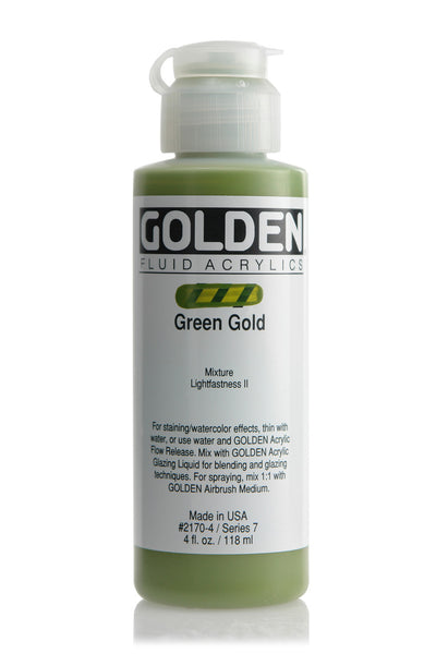 GOLDEN FLUID ACRYLIC COLOUR 118 ML SR 7 GREEN GOLD (0002170-4)