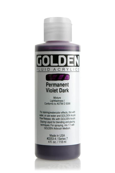 GOLDEN FLUID ACRYLIC COLOUR 118 ML SR 7 PERMANENT VIOLET DARK (0002253-4)