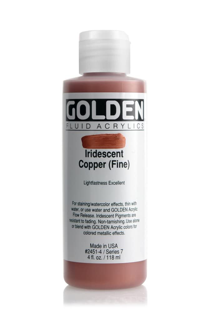 GOLDEN FLUID ACRYLIC COLOUR 118 ML SR 7 IRIDESCENT COPPER FINE (0002451-4)