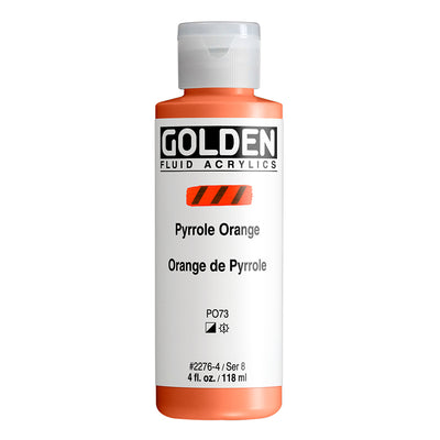 GOLDEN FLUID ACRYLIC COLOUR 118 ML SR 8 PYRROLE ORANGE (0002276-4)