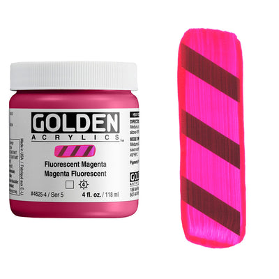 GOLDEN HEAVY BODY ACRYLIC COLOUR 118 ML SR 5 FLUORESCENT MAGENTA (0004625-4)
