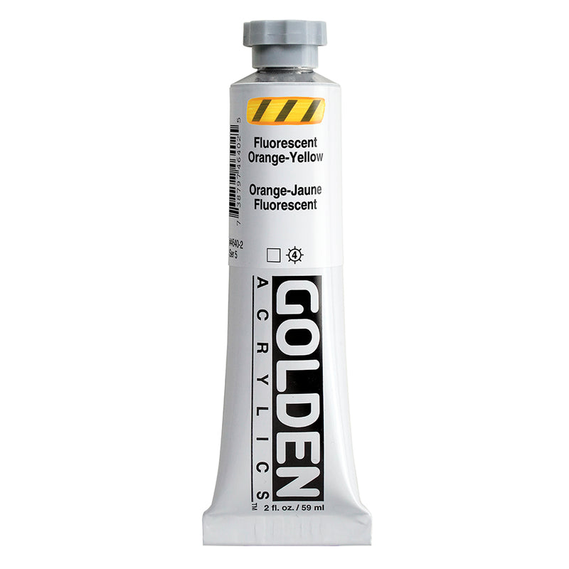 GOLDEN HEAVY BODY ACRYLIC COLOUR 59 ML SR 5 FLUORESCENT ORANGE-YELLOW (0004640-2)