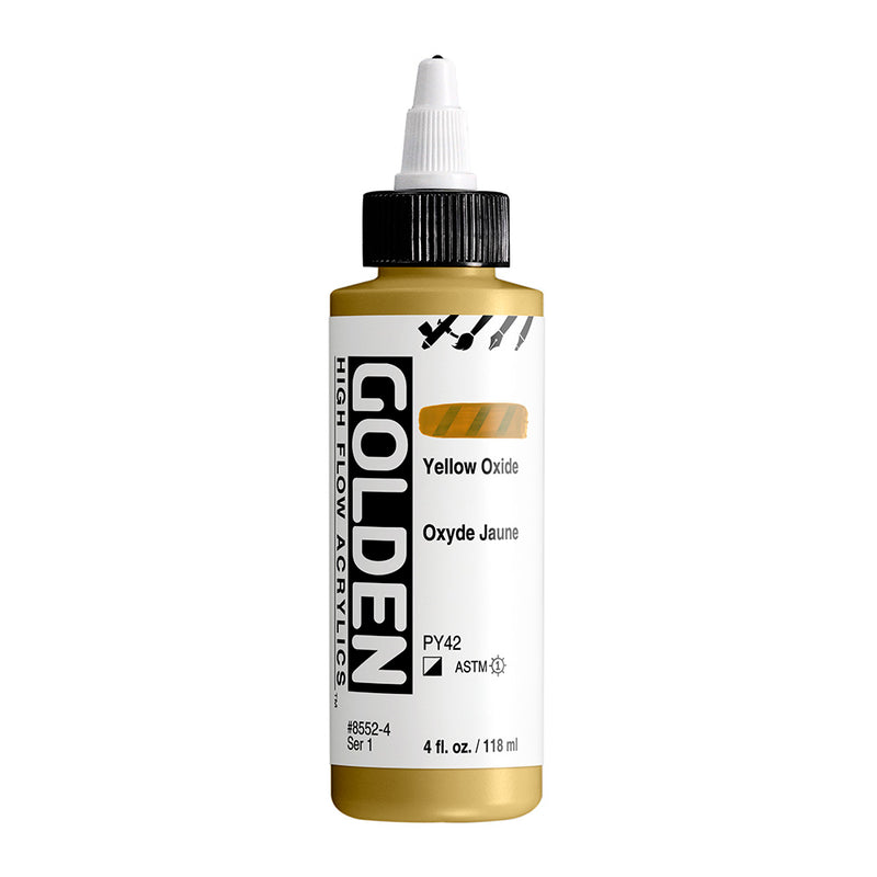 GOLDEN HIGH FLOW ACRYLIC COLOUR 118 ML SR 1 YELLOW OXIDE (0008552-4)