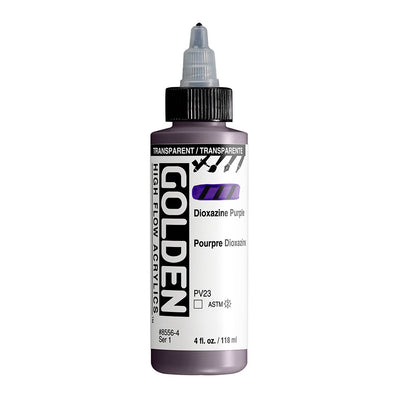 GOLDEN HIGH FLOW ACRYLIC COLOUR 118 ML SR 1 TRANSPARENT DIOXAZINE PURPLE (0008556-4)