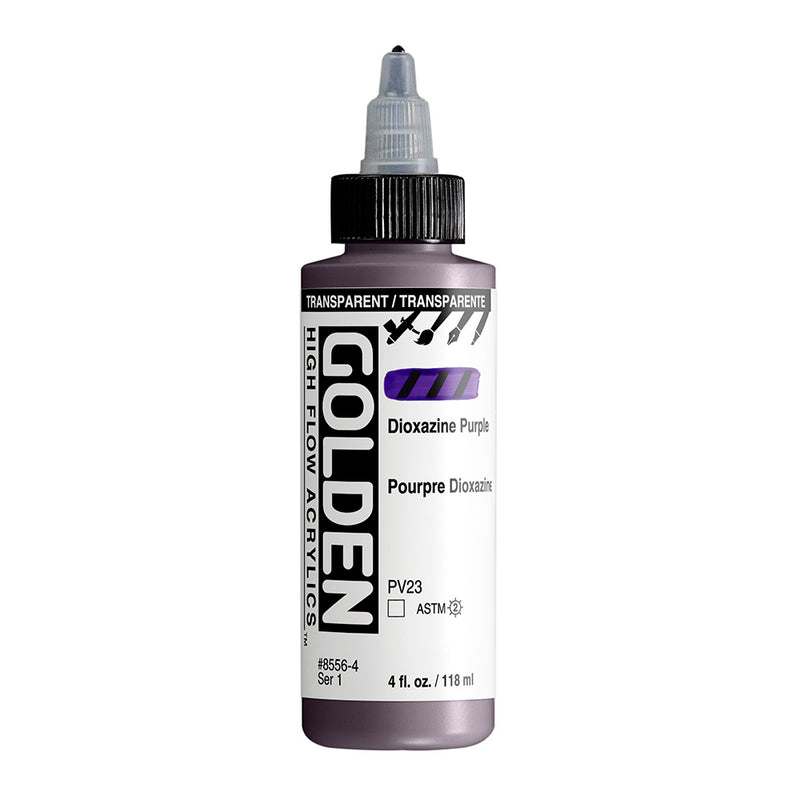 GOLDEN HIGH FLOW ACRYLIC COLOUR 118 ML SR 1 TRANSPARENT DIOXAZINE PURPLE (0008556-4)