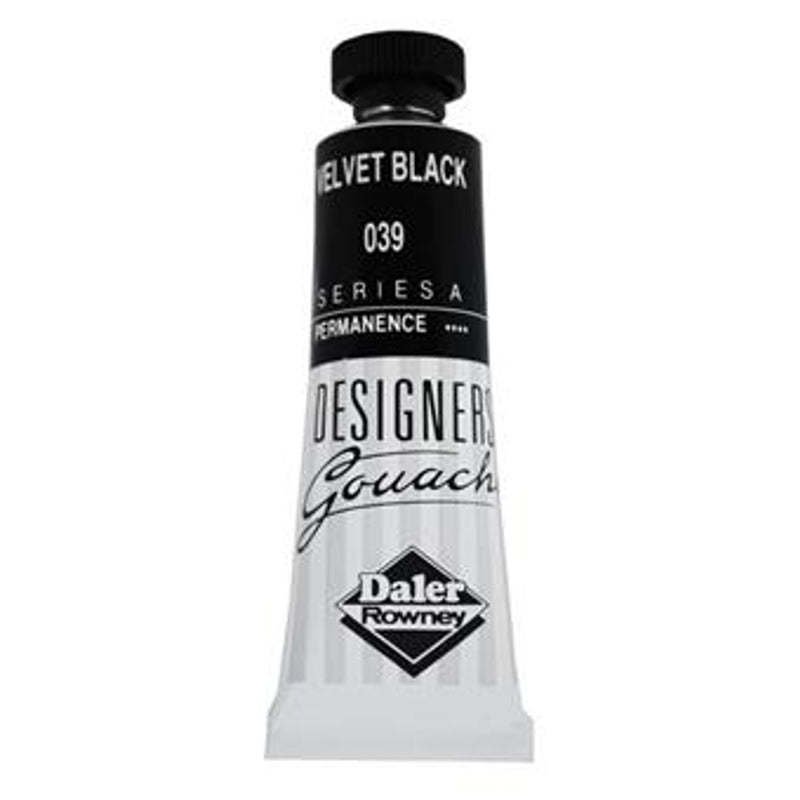 DALER & ROWNEY DESIGNERS GOUACHE 15 ML VELVET BLACK (136005039)