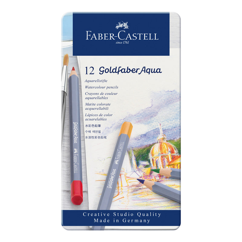 FABER CASTELL GOLDFABER AQUA COLOUR PENCIL W/S SET OF 12 (114612)