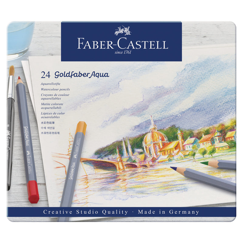 FABER CASTELL GOLDFABER AQUA COLOUR PENCIL W/S SET OF 24 (114624)