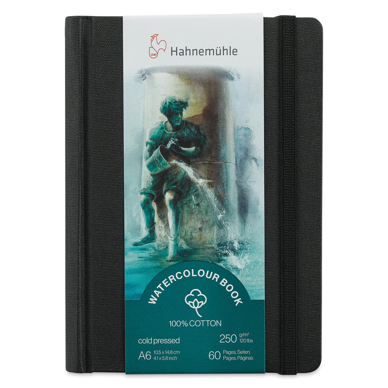 HAHNEMUHLE WATER COLOUR BOOK 250 GSM 100 % COTTON COLD PRESSED 60 PAGES A6 (10625350)