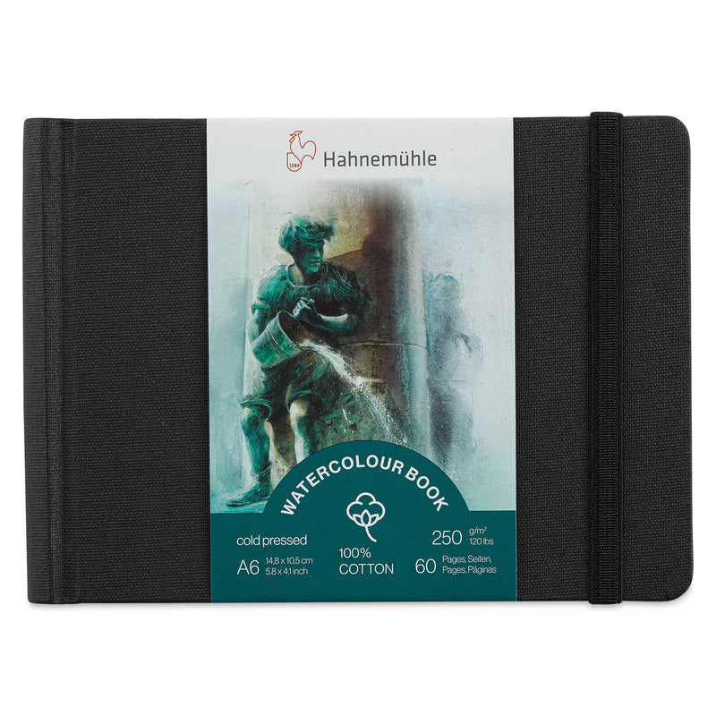 HAHNEMUHLE WATER COLOUR BOOK 250 GSM 100 % COTTON COLD PRESSED 60 PAGES A6 (10625351)