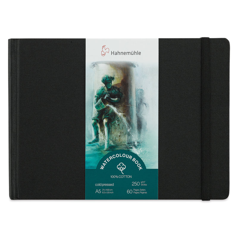 HAHNEMUHLE WATER COLOUR BOOK 250 GSM 100 % COTTON COLD PRESSED 60 PAGES A5 (10625353)