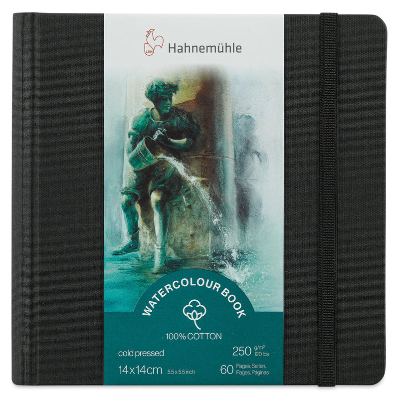 HAHNEMUHLE WATER COLOUR BOOK 250 GSM 100 % COTTON COLD PRESSED 60 PAGES 14 X 14 CM (10625356)