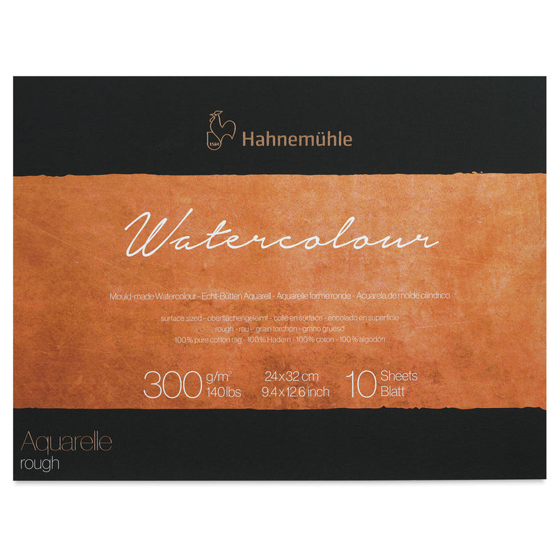 HAHNEMUHLE COLLECTION WATER COLOUR PAD 300 GSM 100% COTTON ROUGH 24 X 32 CM 10 SHEETS (10625140)