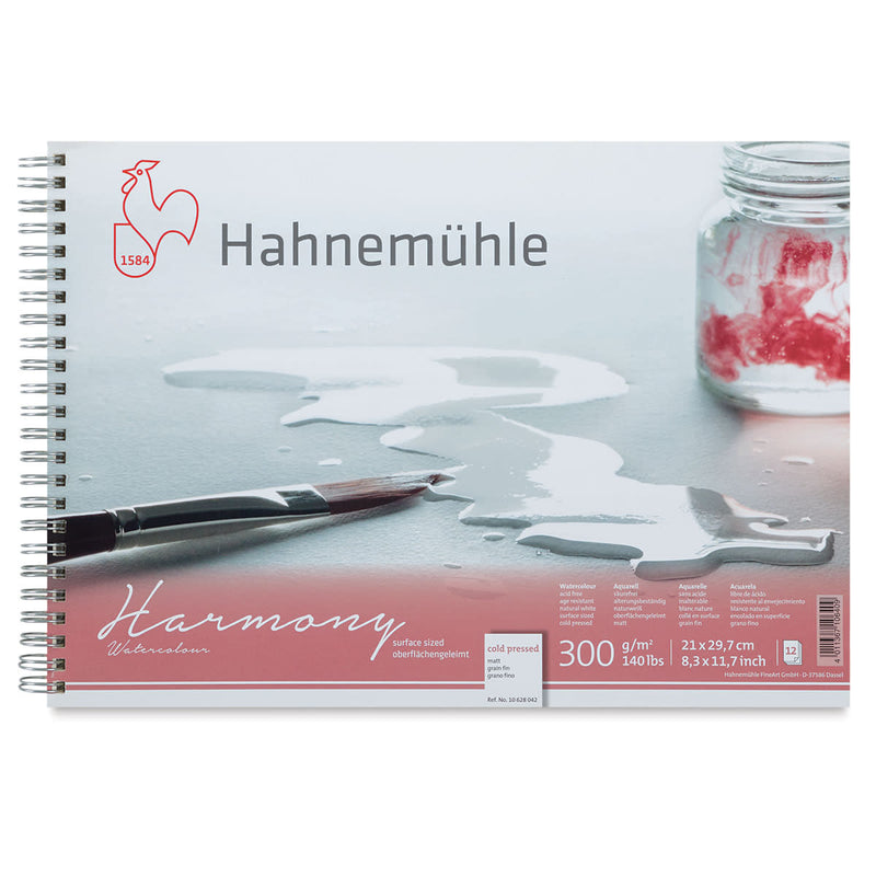 HAHNEMUHLE HARMONY WATER COLOUR PAD WATER COLOUR PAD 300 GSM COLD PRESSED A4 SPIRAL BOUND 12 SHEETS (10628042)
