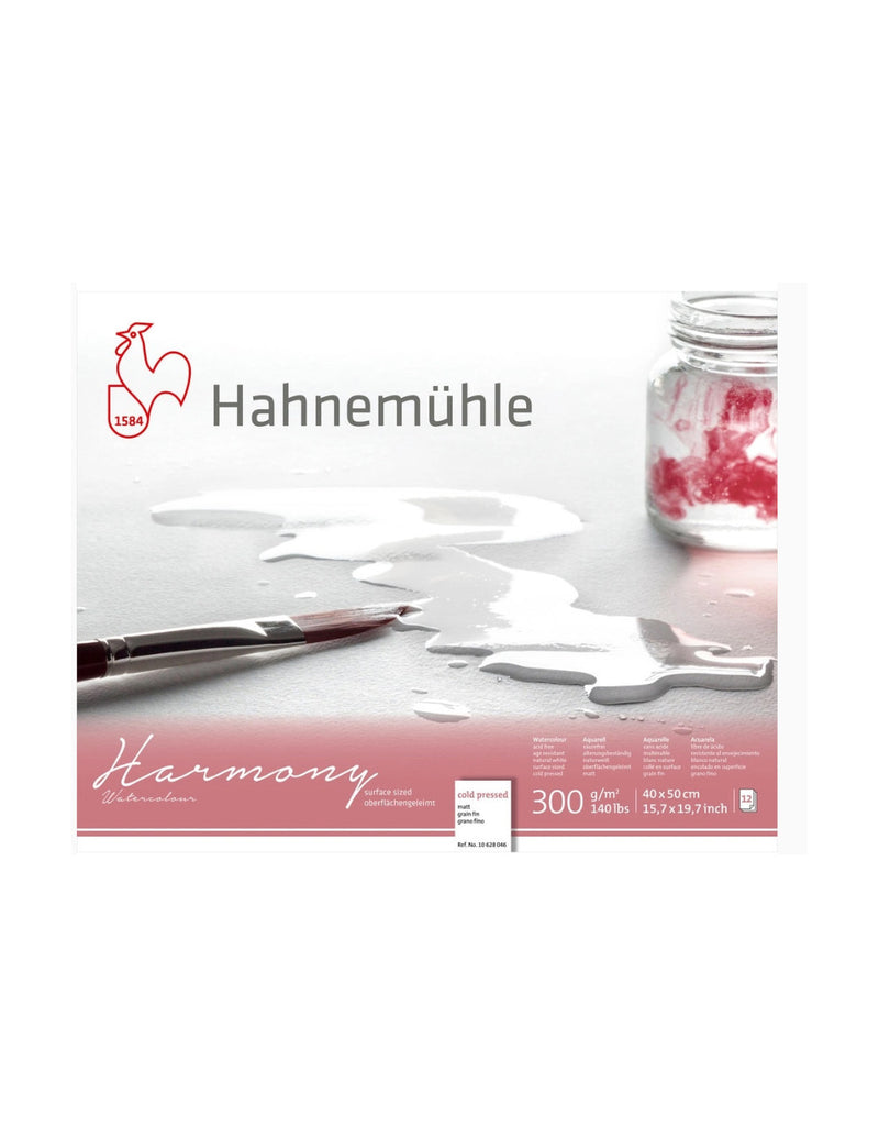 HAHNEMUHLE HARMONY WATER COLOUR PAD 300 GSM COLD PRESSED 40 X 50 CM 12 SHEETS (10628046)