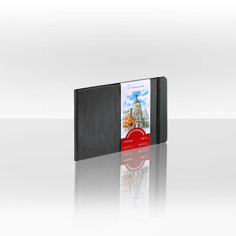 HAHNEMUHLE WATER COLOUR BOOK 200 GSM FINE GRAIN A6 LANDSCAPE 30 SHEETS (10628810)