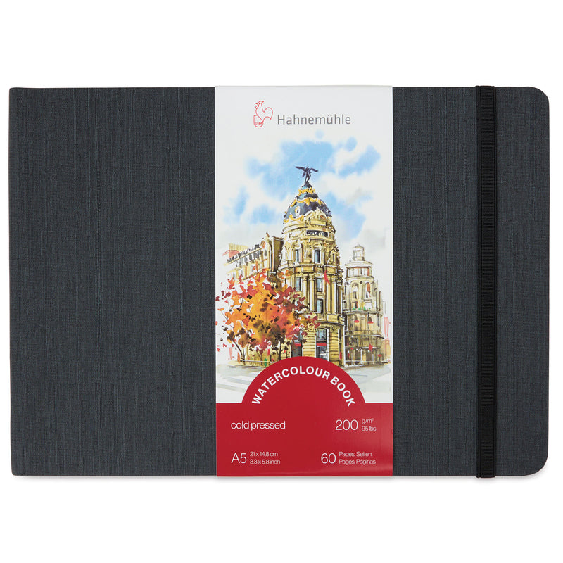 HAHNEMUHLE WATER COLOUR BOOK 200 GSM FINE GRAIN A5 LANDSCAPE 30 SHEET (10628811)