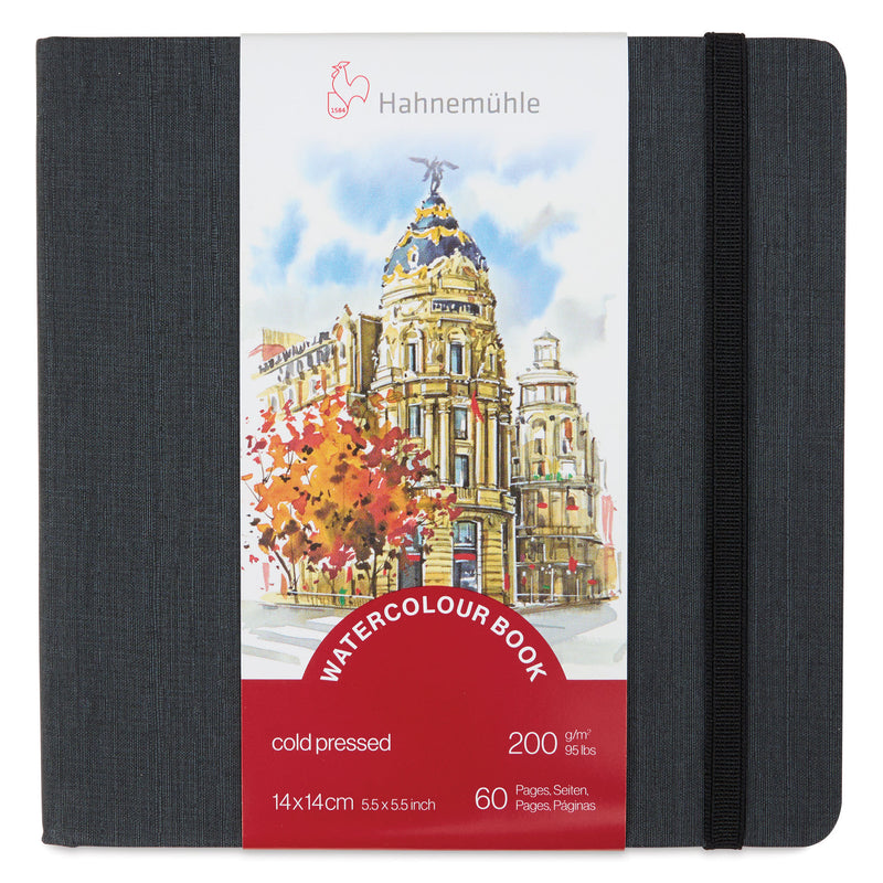 HAHNEMUHLE WATER COLOUR BOOK 200 GSM FINE GRAIN 14 X 14 CM SQUARE 30 SHEETS (10628816)