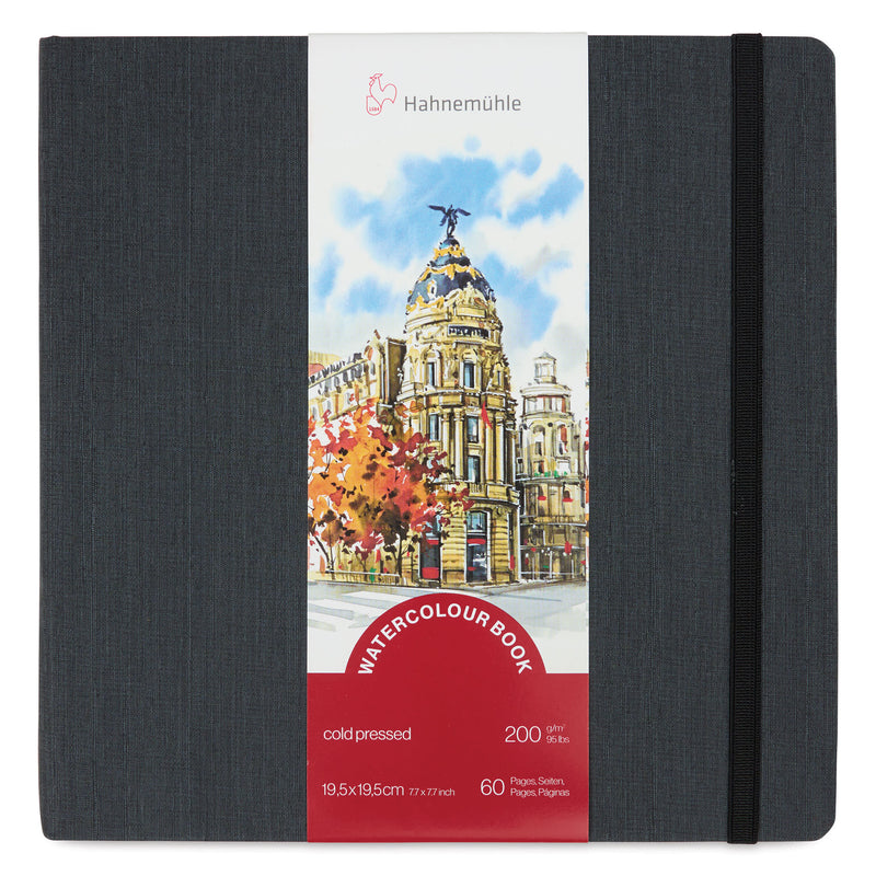 HAHNEMUHLE WATER COLOUR BOOK 200 GSM FINE GRAIN 19.5 X 19.5 CM SQUARE 30 SHEETS (10628817)