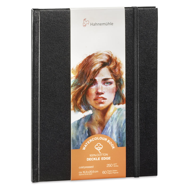 HAHNEMUHLE WATER COLOUR BOOK 250 GSM 100% COTTON DECKLE EDGE (PORTRAIT) 15.3 X 20.5 CM 30 SHEETS (10625362)